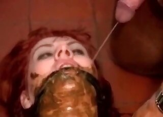 Wild scat party happening in the room for them